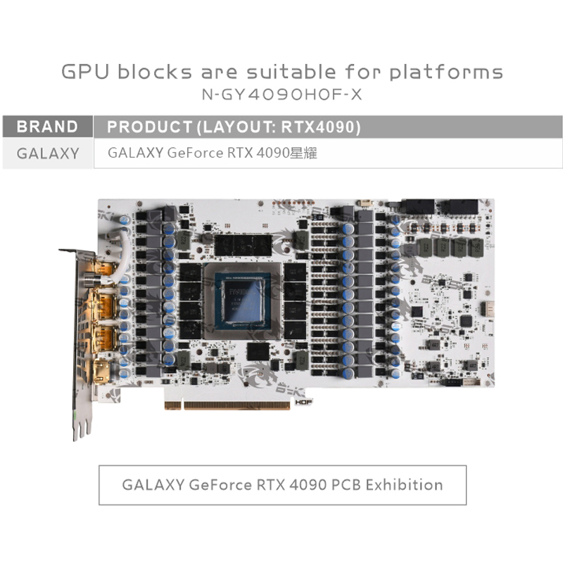 Bykski N-GY4090HOF-X GPU Block - Rtx 4090 Water Block Full Cover ulasan dan harga