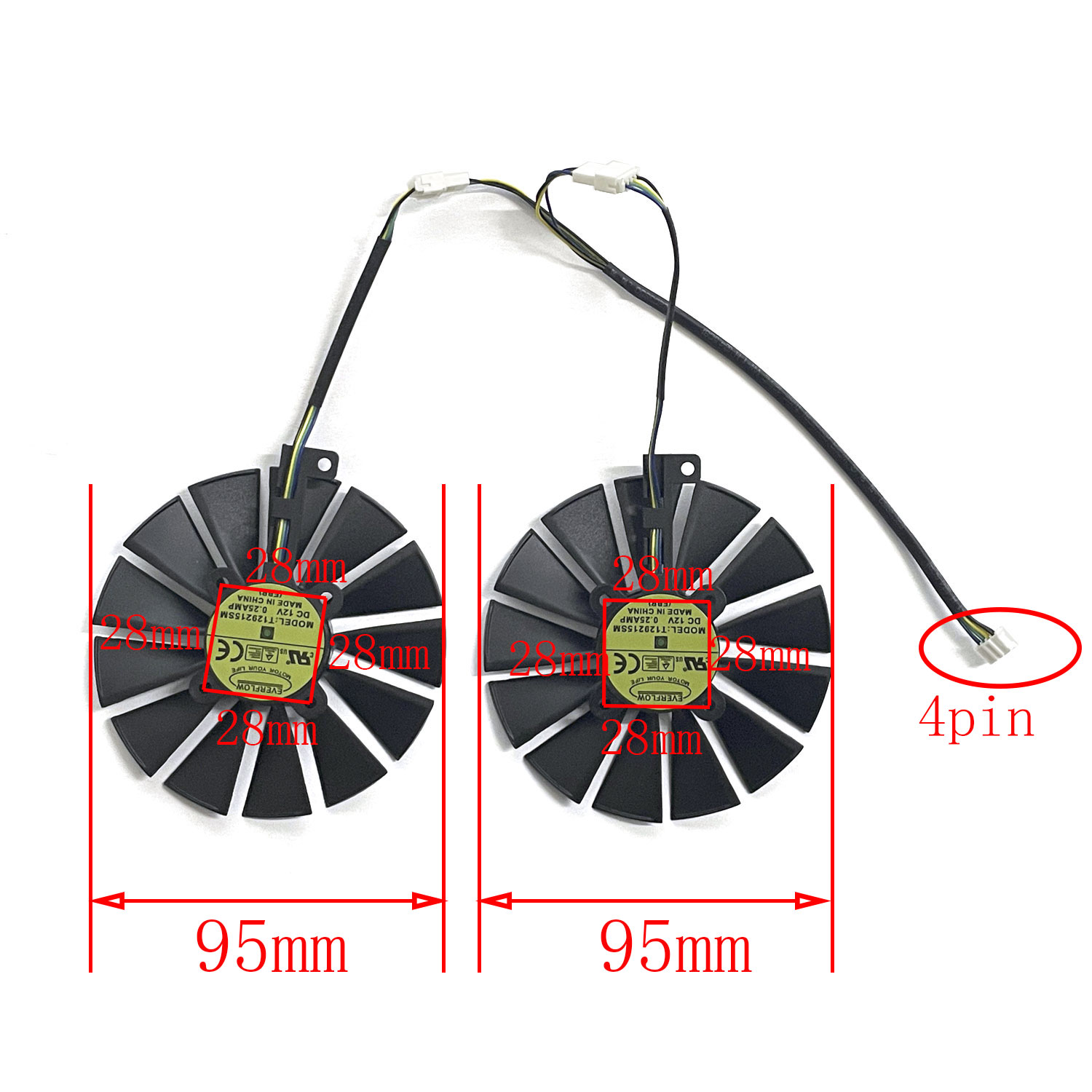 T129215SM 95mm Cooler Fan For  - Rtx 3090 24Gb Gddr6X ulasan dan harga